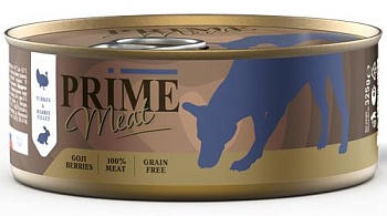 PRIME MEAT консервы для собак Индейка с кроликом филе в желе 36х325гр купить 