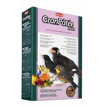 PADOVAN GRANPATEE fruits корм универсальный для насекомоядных и плотоядных птиц с насекомыми 1кг купить 