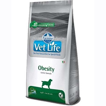 FARMINA Vet Life OBESITY диета для собак при ожирении, подходит для питания стерилизованных животных 12кг купить 