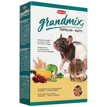 PADOVAN GRANDMIX TOPOLINI E RATTI комплексный/основной корм для взрослых мышей и крыс 1кг купить 