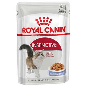 Royal Canin Instinctive в Желе пауч желе влажный корм для кошек старше 1-го года 28х85г купить 