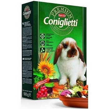 PADOVAN PREMIUM coniglietti для молодых декоративных кроликов 500гр купить 