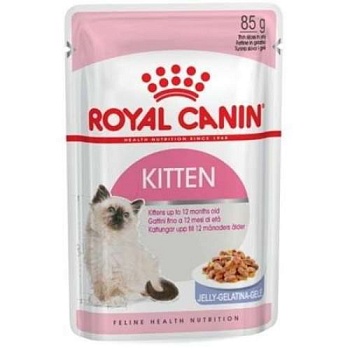 Royal Canin Kitten влажный корм для котят в период роста с 4-х до 12-х месяцев в желе 28х85г купить 