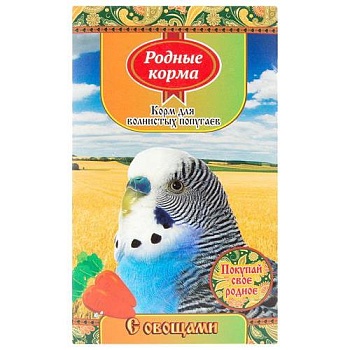 РОДНЫЕ КОРМА корм для волнистых попугаев с овощами 500гр купить 