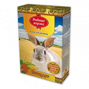 РОДНЫЕ КОРМА корм для кроликов стандарт 400гр купить 