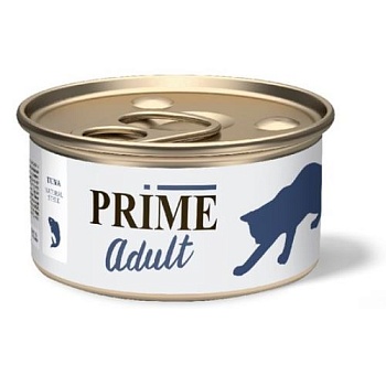 PRIME MEAT консервы для кошек Тунец в собственном соку 24х70гр купить 